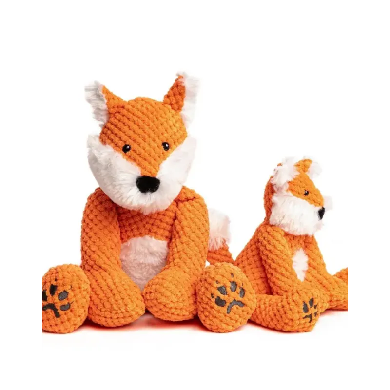 Peluche renard pour chien & chat - Jouet doux & résistant