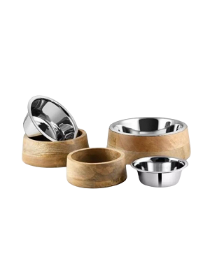Gamelles design bambou tailles S et L – écologiques et hygiéniques pour chiens