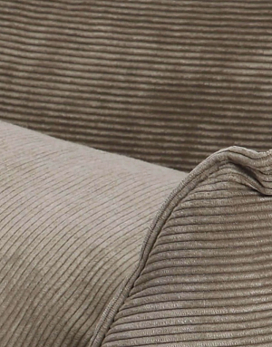 Lit pour chien couleur naturelle en velours côtelé - intérieur moelleux