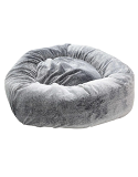 Coussin Donut pour chien Loop - Velours gris bleuté Ultra moelleux