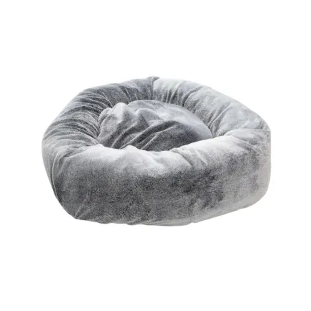 Coussin donut velours gris bleu moelleux pour chien - Bella Concept Store Dog