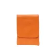 Sac à Friandises pour Chien en Cuir Véritable Orange - Chic & Élégant