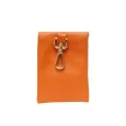 Sac à Friandises pour Chien en Cuir Véritable Orange - Chic & Élégant