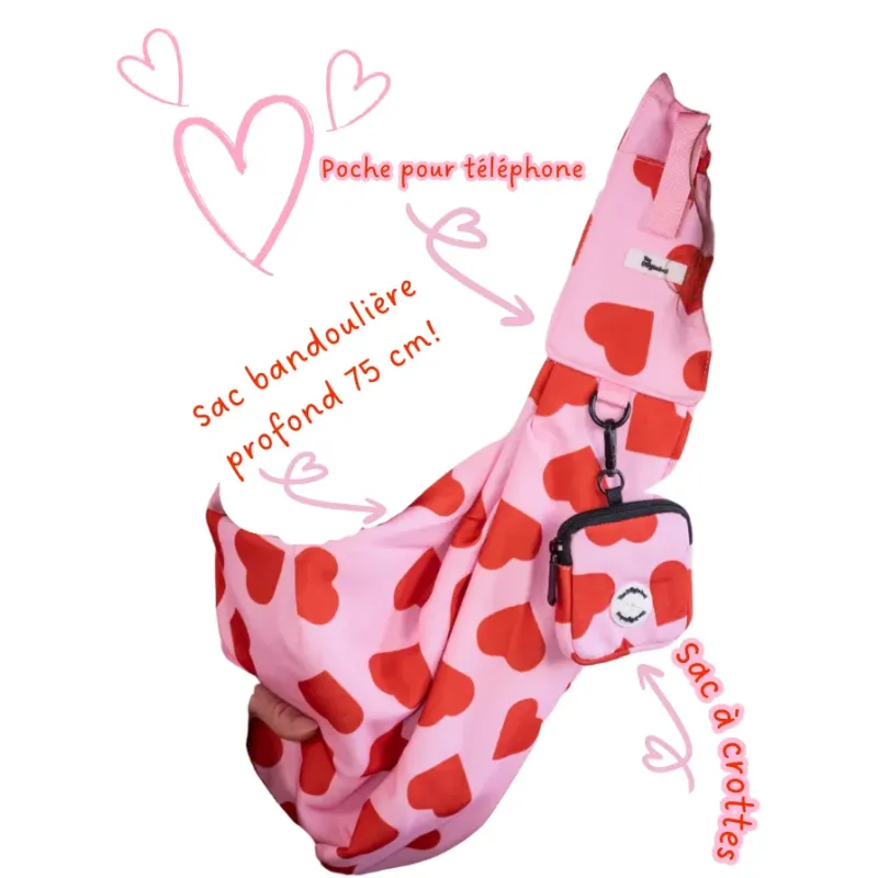 Sac bandoulière pour chien Amore - Transport confortable & élégant