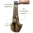 Sac bandoulière pour chien motif Léopard – The Dog Label