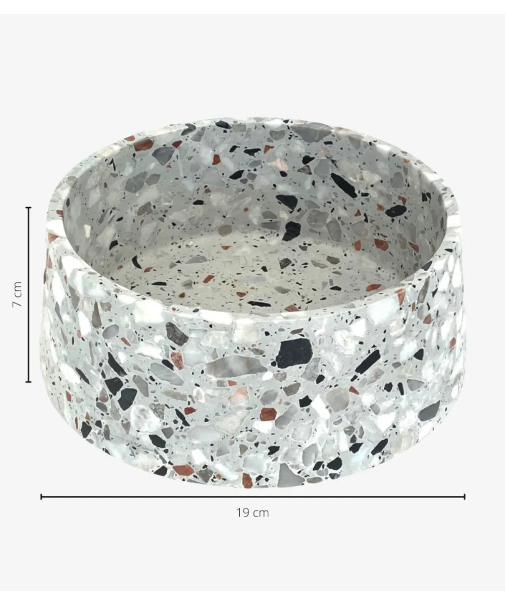 Gamelle Terrazzo vue de face sur fond blanc