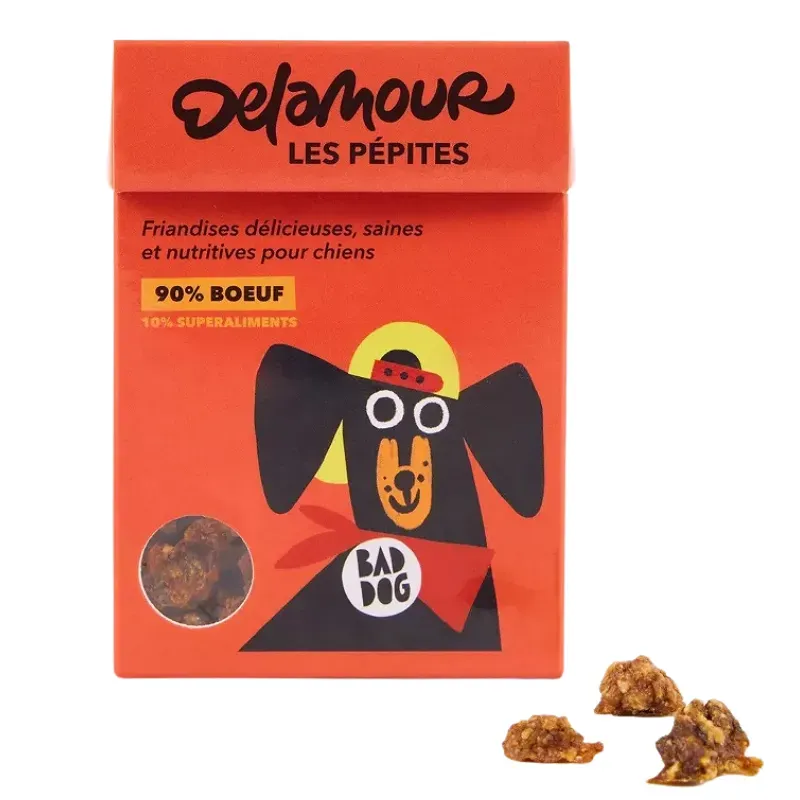 Friandises chien boeuf 90% - Les pépites Delamour