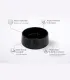Dimensions de la gamelle en marbre noir pour chien et chat.
