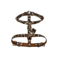 Harnais Léopard en Y - Cuir vegan - Luxe & confort
