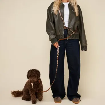 Laisse Léopard pour chien - Luxe & confort