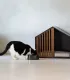 Dimensions de la gamelle en marbre noir pour chien et chat.
