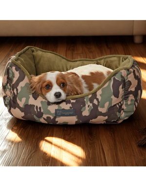 Panier design camouflage pour chien petit et moyen gabarit