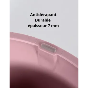 Gamelle pappy rose fond antidérapant & solide
