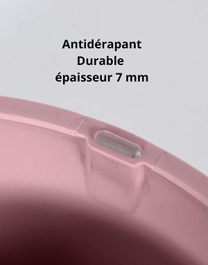 Gamelle pappy rose fond antidérapant & solide