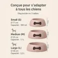 Gamelle antidérapante rose Pappy pour chien - Stabilité & confort