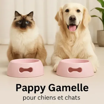 Gamelle antidérapante rose Pappy pour chien - Stabilité & confort