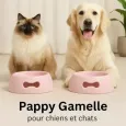 Gamelle antidérapante rose Pappy pour chien - Stabilité & confort