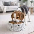 Gamelle en pierre naturelle Terrazzo pour chien - Stable, élégante & durable