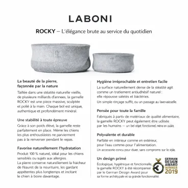 Caractéristiques gamelle rocky Laboni chien chat