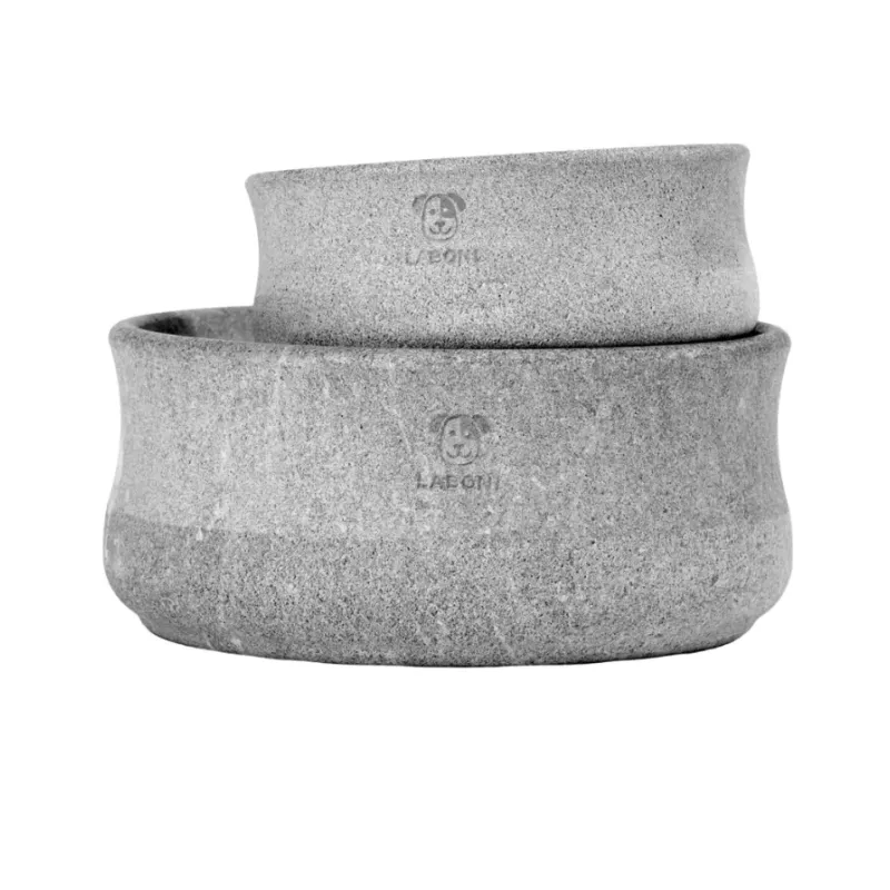Gamelle en pierre naturelle Rocky pour chien & chat - LABONI