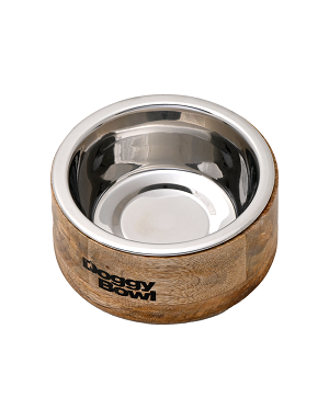 Détails texture bambou & inox gamelle pour chien - Doggy bowl
