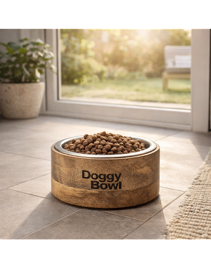 Duo gamelle écologique croquettes et eau pour chien et chat