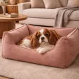Panier pour chien en velours côtelé rose - Cocoon chic