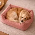Panier pour chien en velours côtelé rose - Cocoon chic
