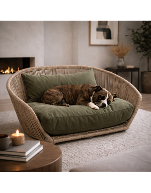 Panier pour chien mobilier design fibres naturelles