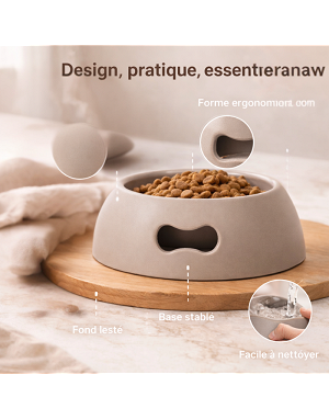 gamelle-pour-chien-design-luxe-couleur-taupe-bol-chien-elegant