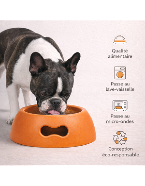 gamelle-chien-design-moderne-orange-facile-a-nettoyer