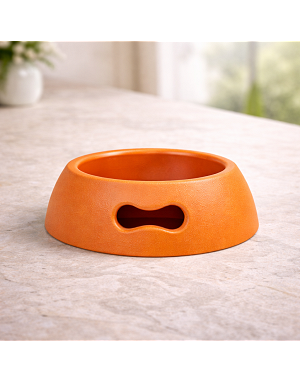 gamelle-chien-ecologique-orange-plastique-recycle-bpa-free