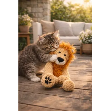 peluche-lion-chien-chat-doudou-apaisant-fabdog