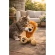 Peluche lion pour chien - Jouet couineur & réconfort - Fabdog
