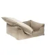 Panier pour chien beige en velours côtelé – vue complète