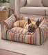 Panier pour chien ZigZag – intérieur rembourré confortable.