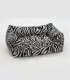 Panier cocon zèbre design pour chien - Confort orthopédique