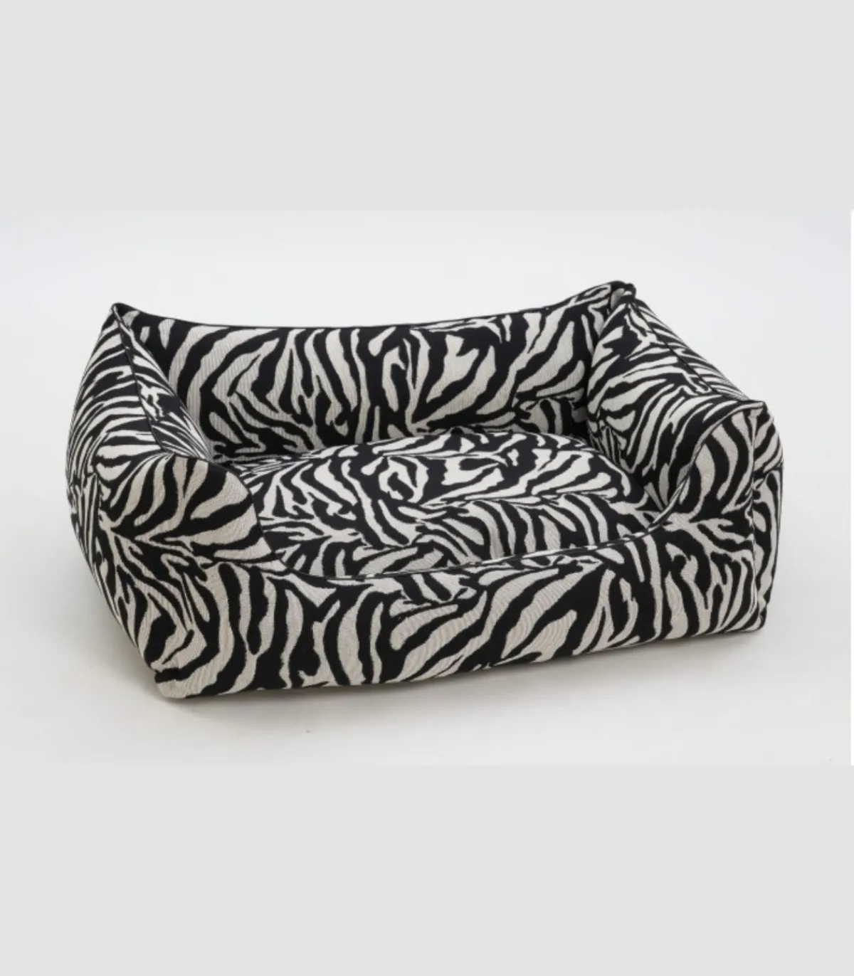 Panier cocon zèbre design pour chien - Confort orthopédique