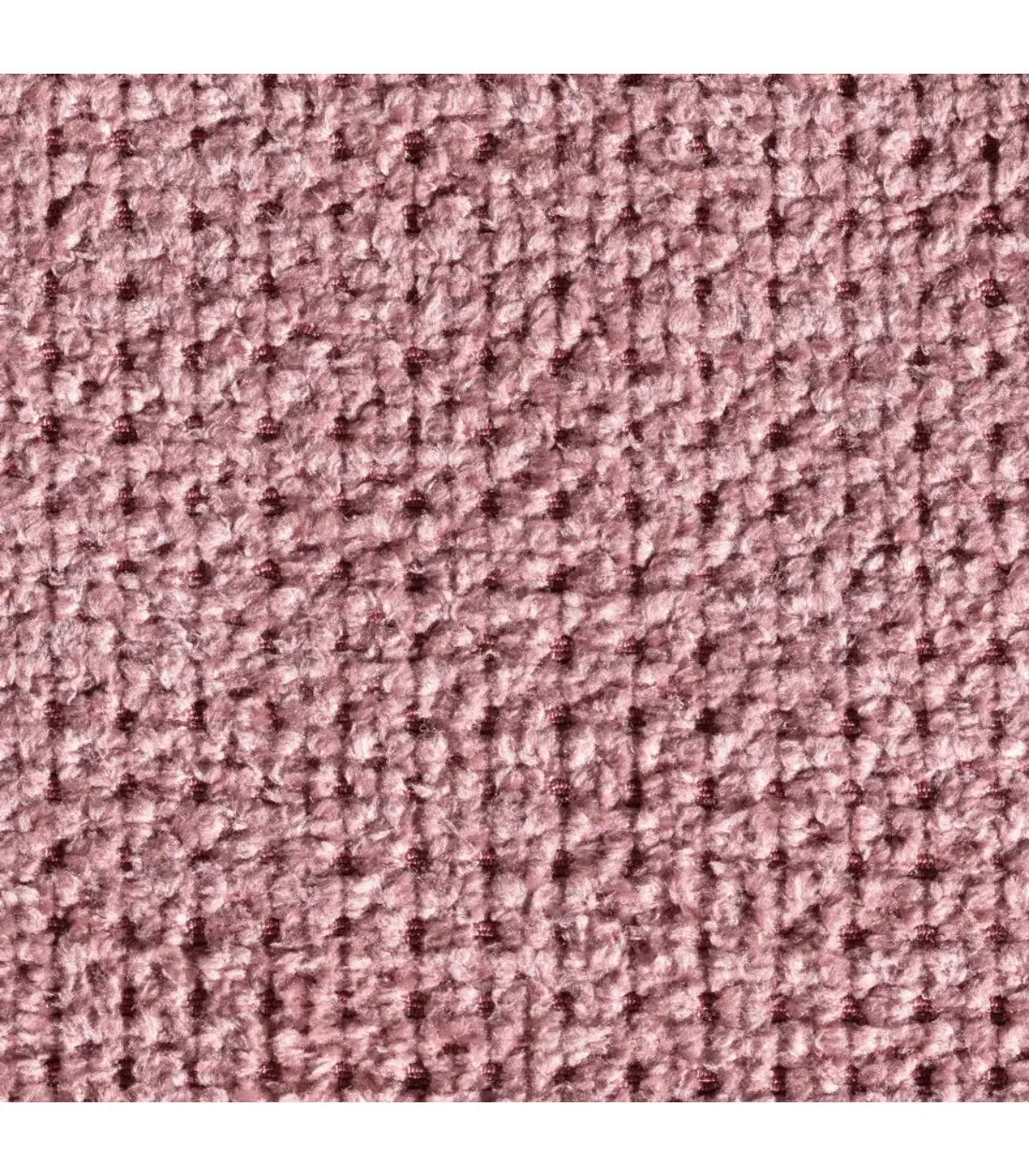 Gros plan sur le tissu d'ameublement rose texturé du lit pour chien design Tudor, Bella Concept Store Dog