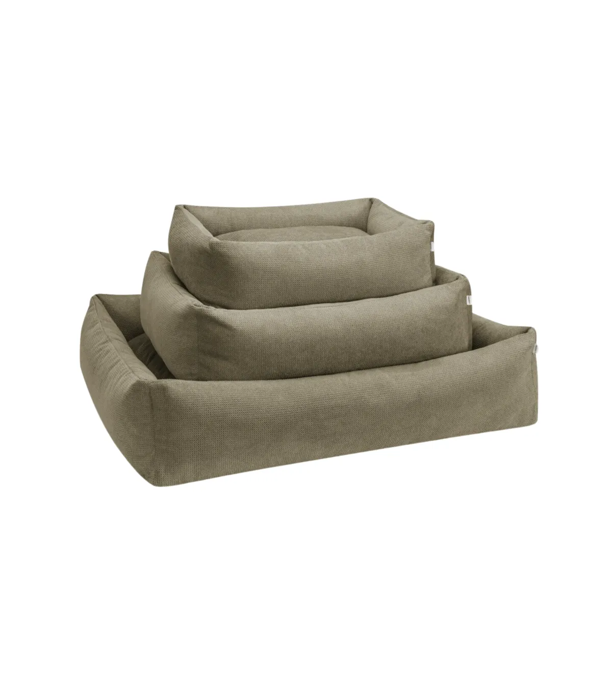 Panier pour chien orthopédique vert olive Tudor disponible en trois tailles, Bella Concept Store Dog