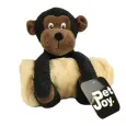 Peluche Singe 2-en-1 pour Chien avec Plaid Douillet - Doudou & Cocon Réconfortant