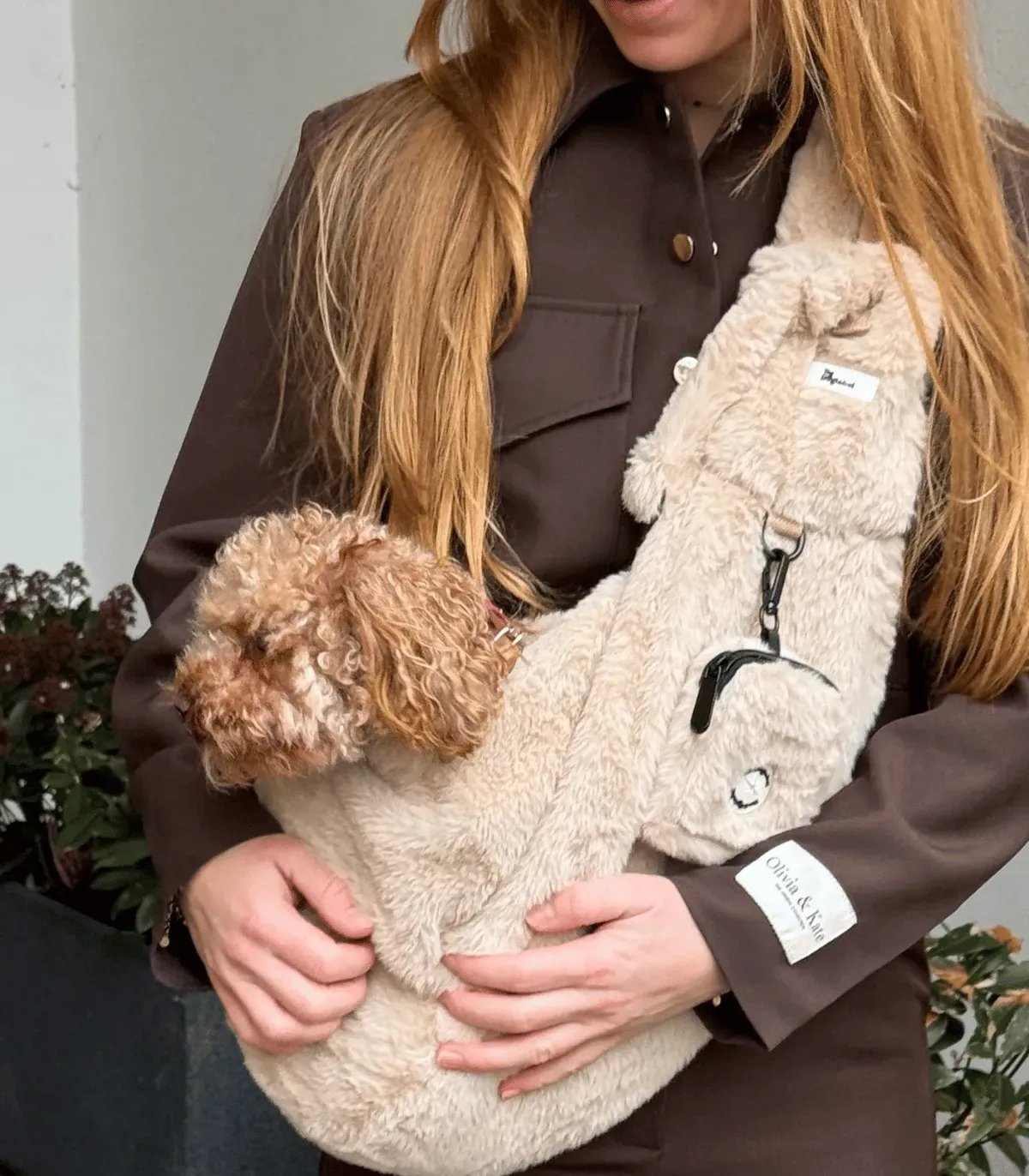 Sac de Transport Chien Fluffy Beige – Confort & Anti-Stress