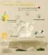Fiche illustrée du savon Canacciu en forme de patte, avec ses ingrédients dessinés autour