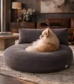 Finitions premium du coussin pour chien LABONI coloris Stone