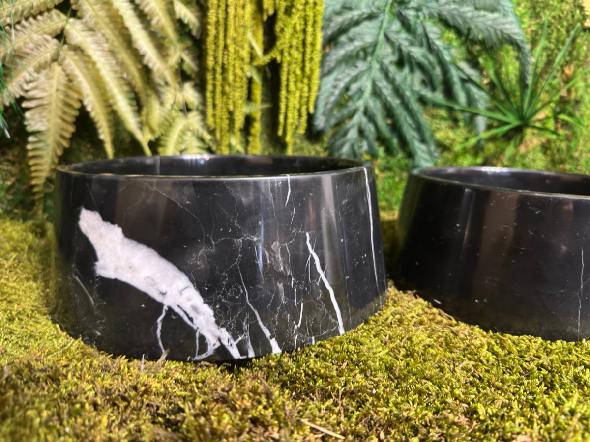 Gamelle marbre noir pour chien - Bella Concept Store Dog