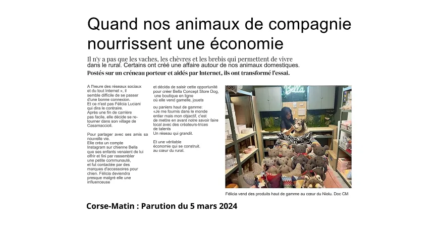 Bella Concept Store Dog - Corse Matin - Notre histoire